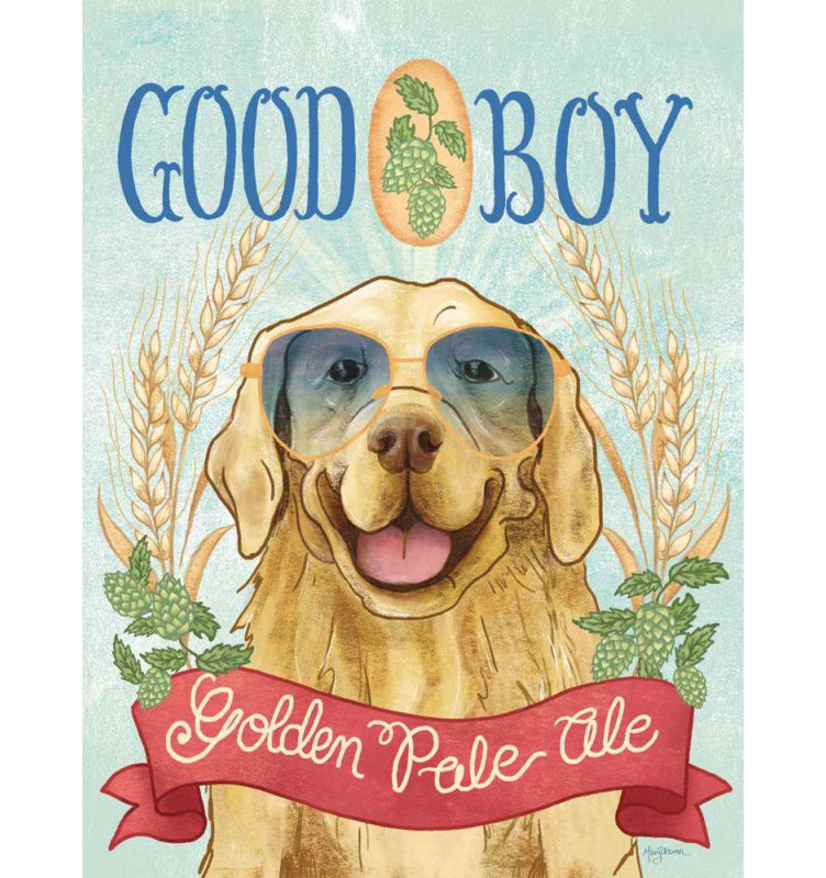Ophelia & Co., art sur toile tendue avec châssis Mary, Beer Dogs II
