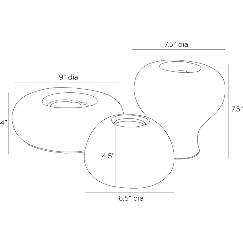 Dandy Vases, Set Of 3