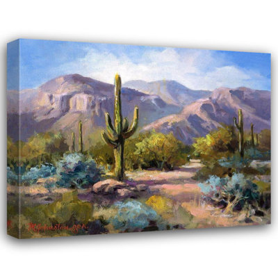 Loon Peak® Johnston, Maxine Gallery Wrapped Canvas Art Titled: Catalina Mountain Foothills