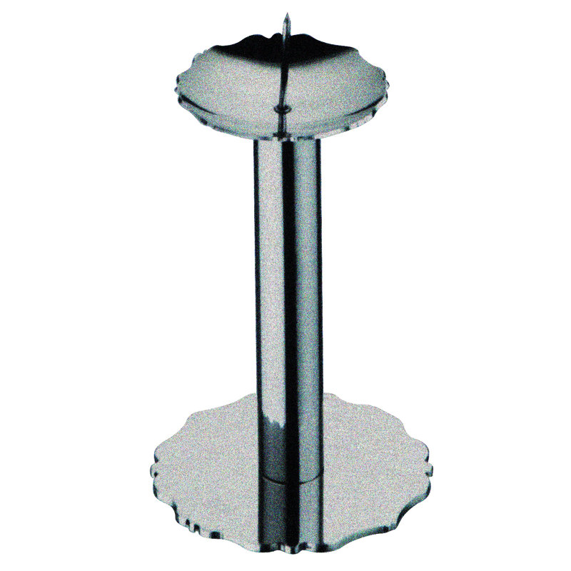 Dolce Vita Stainless Steel (18/10) Dining Room Candelabra, Pewter, 3.23" H x 1.2" W x 1.2" D