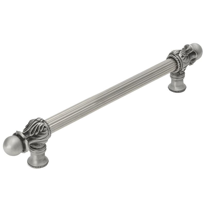 Acanthus 22 inches c.c. with 5/8 reeded center long pull Romanesque style in Chalice, Satin, 9"