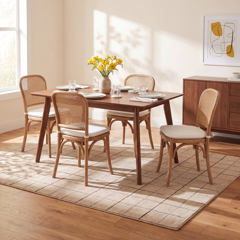 Mallory Gray Hand Tufted Area Rug, Rectangle 5' x 8'