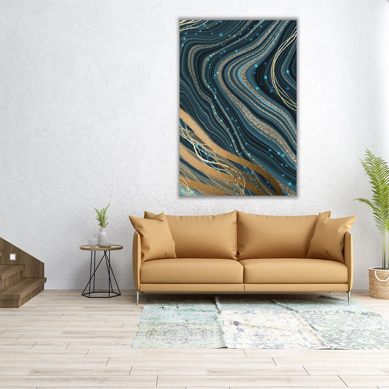 Marbré - impression sur toile, H 24 po x l 16 po