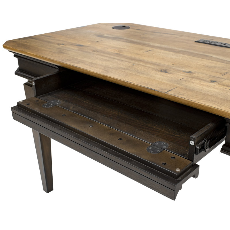 Arjunveer Writing Desk with Built-In Electrical Outlet