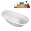 Baignoire autoportante 63 "avec drain interne Streamline-101697919