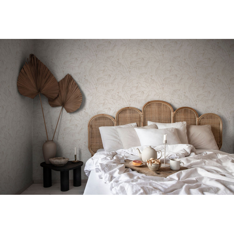 Jordnara Floral Wallpaper Roll by Sandberg, Beige