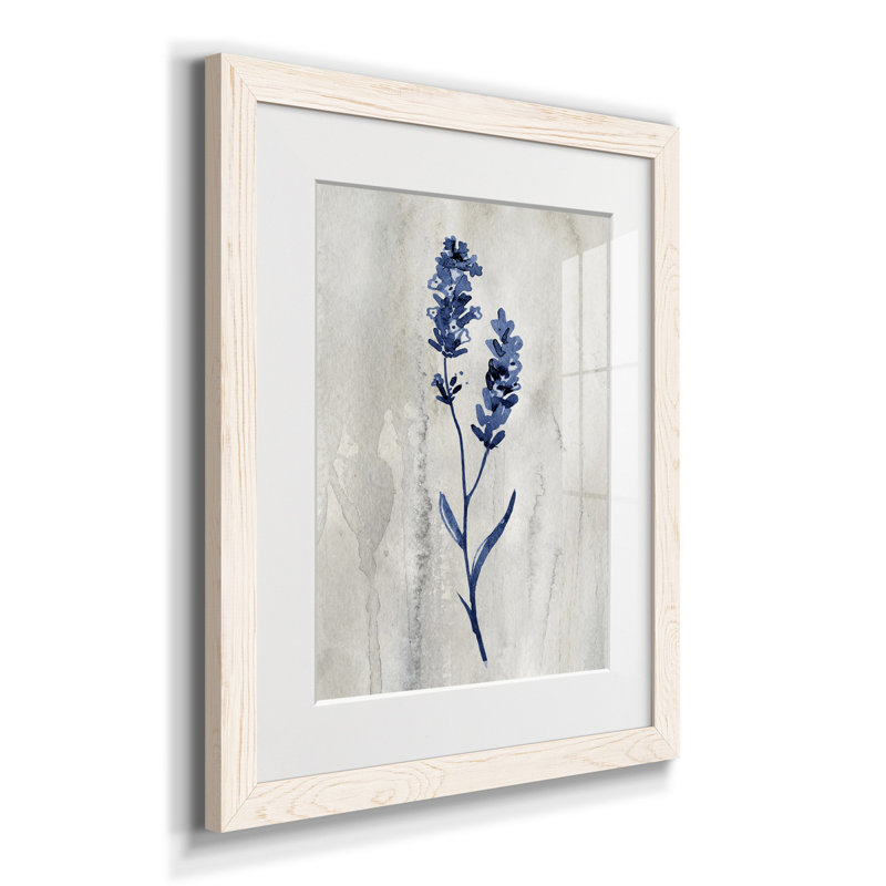 Indigo botanique II - impression, Blanc, H 24 po x l 18 po x P 1,5 po