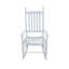 Chaise berçante en bois BLANC, sans passe-partout-130055703
