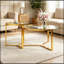 Ensemble de tables basses gigognes en verre avec pieds robustes-1426638448