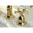 Kingston Brass Hamilton Two-Handle 3-Hole Deck Mount Widespread Bathroom Faucet with Brass Pop-Up Drain-50824190