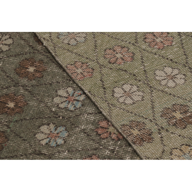 Distressed One-of-a-Kind 5'1X8'8 Hand Knotted Area Rug