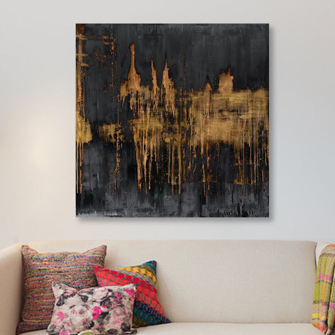 « variations », reproduction d’art sur toile tendue, H 37 po x l 37 po x P 1,5 po, Pas de tapis, Toile avec cadre noir