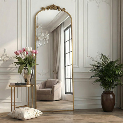  Lunara Arch Full Length Mirror, Borque Wall Mirror Hanging or Leaning