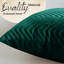 Ultra Soft Embossed Quilted Velvet Throw Cushion Covers for Sofa, Couch, & Bedroom Décor - Hidden Zipper, Machine Washable & Crushed Velvet-650812209