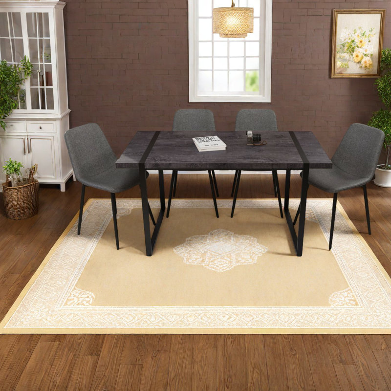 Ensembles de table de salle à manger polyvalents et modernes, en bois aggloméré et en métal, style industriel pour la maison
