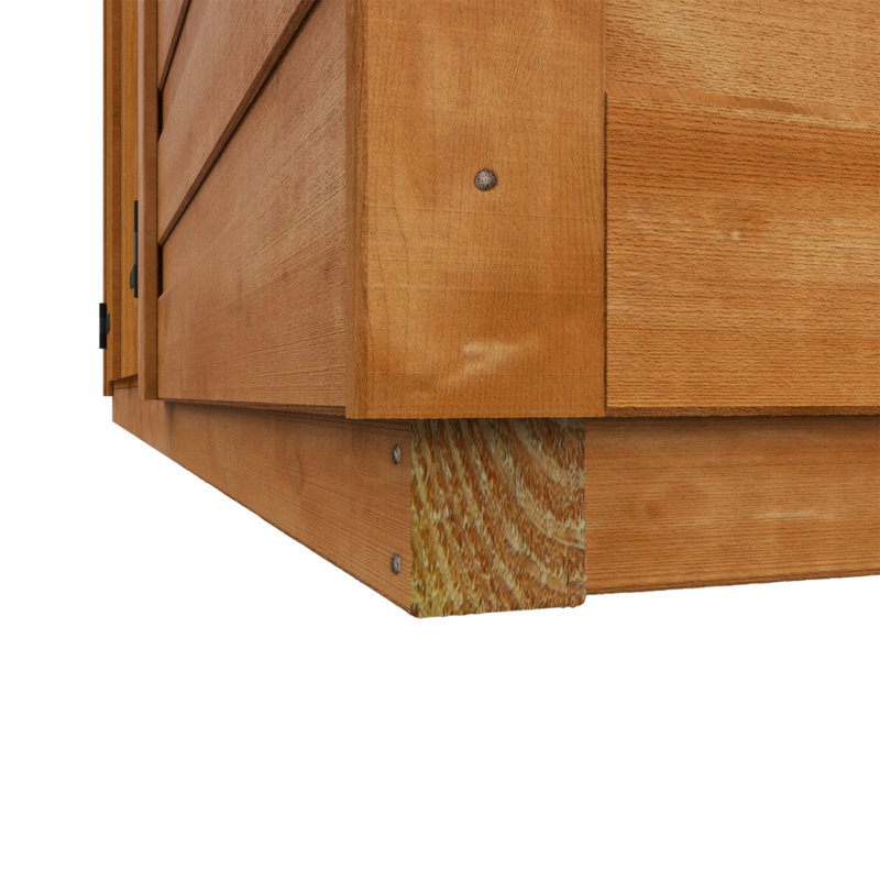 TigerFlex® Modular Buildings 8 ft. W x 4 ft. D Solid Wood Shiplap Pent Tool Shed