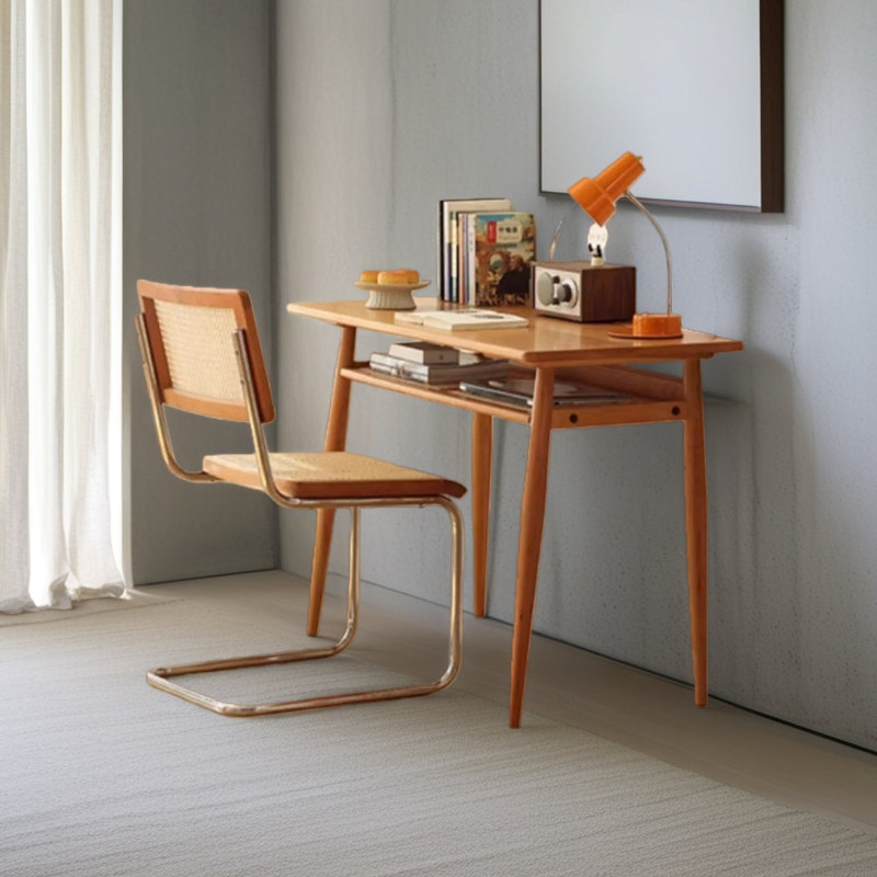 Bureau étroit en bois massif tissé, H 29,52 po x l 35,43 po x P 15,74 po