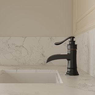 Single-Hole Single-handle Bathroom Faucet with Drain Assembly