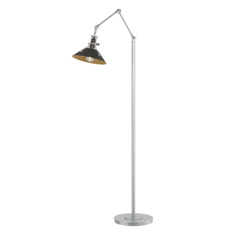 Henry 60.8" Task Floor Lamp, Vintage Platinum, Black
