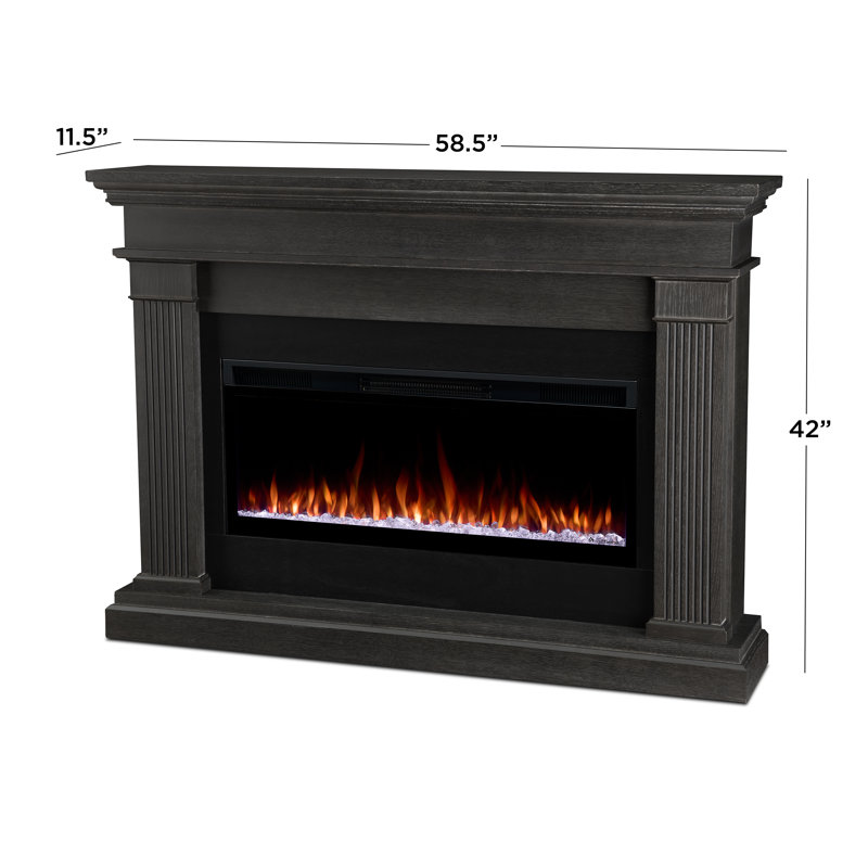 Beau 59" Landscape Electric Fireplace by Real Flame, Gray, Standard