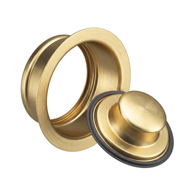 Whitehaus 3-1/2" solid disposal flange with stopper for stainless steel sinks