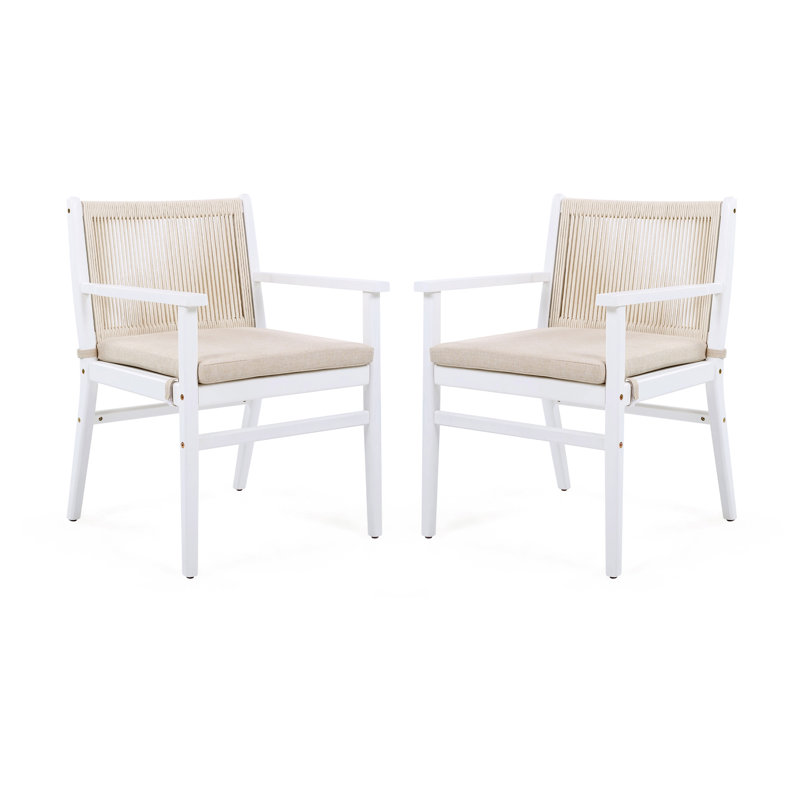 Ensemble de 2 chaises de salle à manger d'extérieur