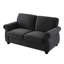 Velours confortable 2 places avec mousse haute, noir pour l'intérieur du bureau-112535479-112535476