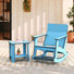 Ensemble de chaises berçantes 2 pièces avec table d'appoint à 2 niveaux