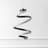 Arianda 11" 1-Light Modern Minimalist Metal Helix Swirl Abstract Integrated LED Pendant-807737968