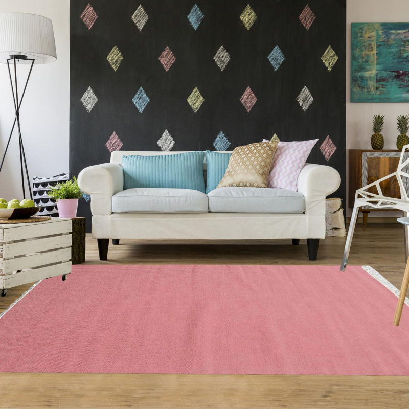 Wabbaseka Solid Colour Hand Woven Area Rug, Runner 80 x 300cm