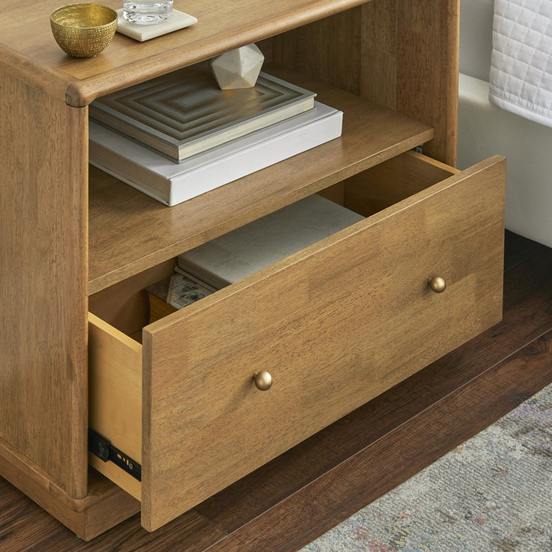 Claudia 30" Extra Wide Night Stand, Light Oak