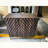 Mid-Century Modern Sideboard with Diagonal Wave Design and Metal Legs