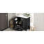 Armoire de rangement de salle de bain noire 30 "avec lavabo simple., Portes. 2 portes et 1 tiroir. Lavabo rectangulaire en céramique. Meuble-lavabo moderne. Base. Lavabo multifonctionnel A
