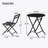 3 Piece Patio Bistro Set Of Foldable Round Table And Chairs-1952362982