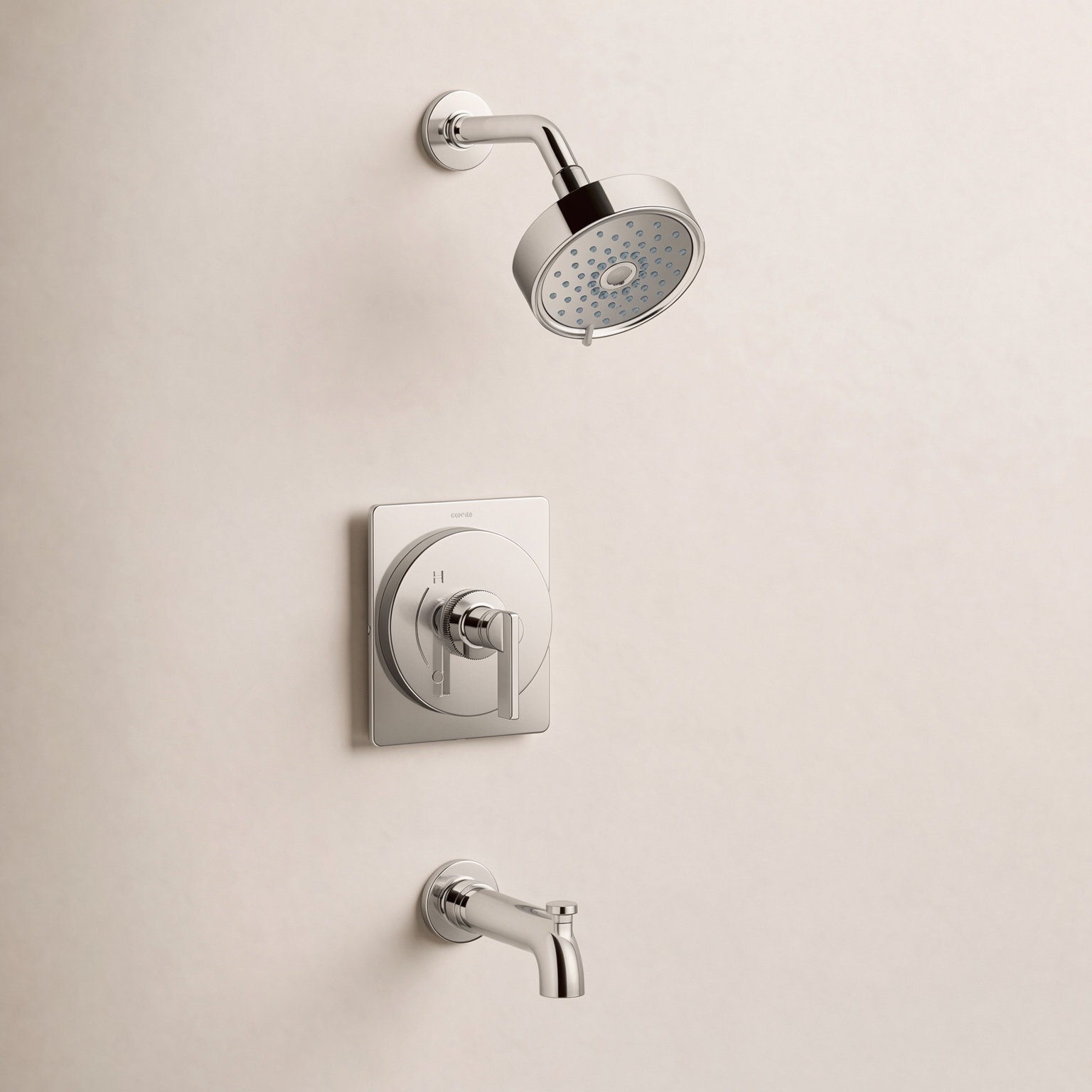 Castia by Studio McGee Rite-Temp Bath and Shower Trim Kit 1.75 GPM, Satin Nickel