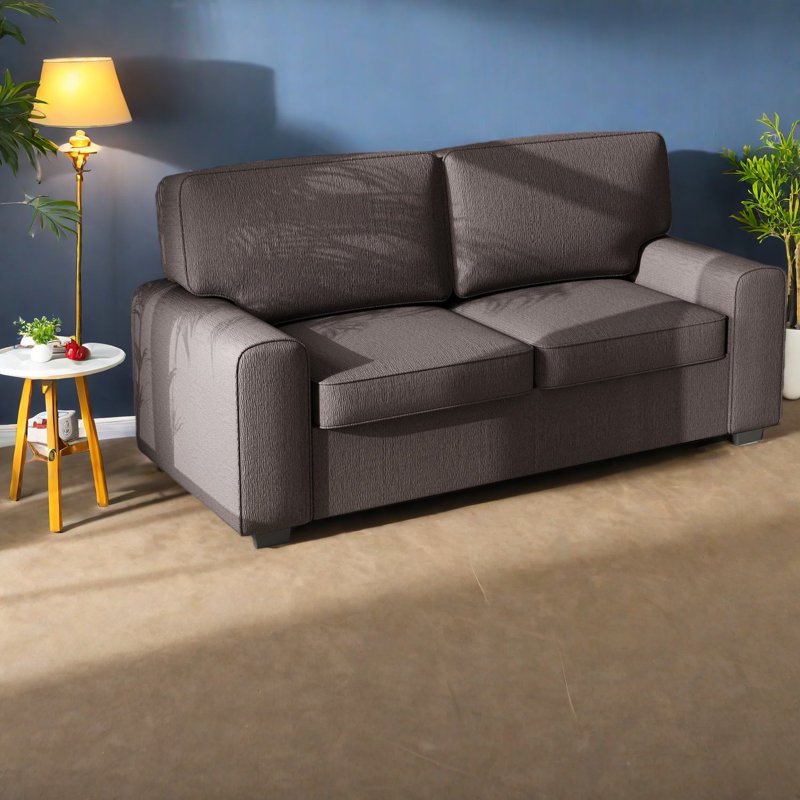 Canapés gris modernes, tissu chenille durable, conception compacte pour un usage domestique