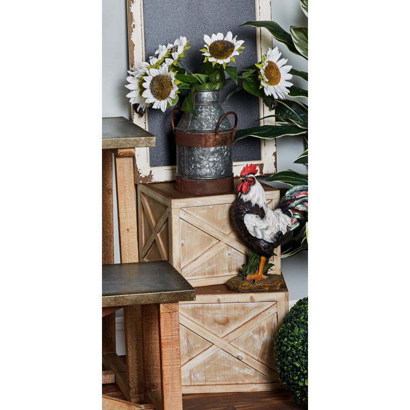 Ensemble de boîte à fleurs en bois 3 pièces Hatley, Beige