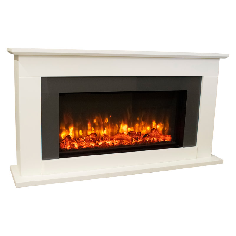 Georgia Suncrest 135.8cm W White Electric Fireplace