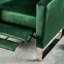 Fauteuil inclinable à dossier poussoir Arvin avec pieds hauts en métal, design moderne glamour et revêtement en velours pour un confort et un style ultimes.-1225743071