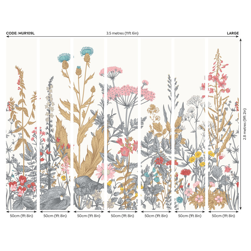 Coppell Matte Wall Mural, 280cm L x 350cm W