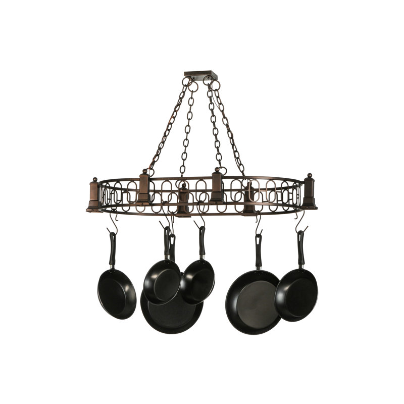 Revival Deco Oblong Handcrafted Hanging Pot Rack