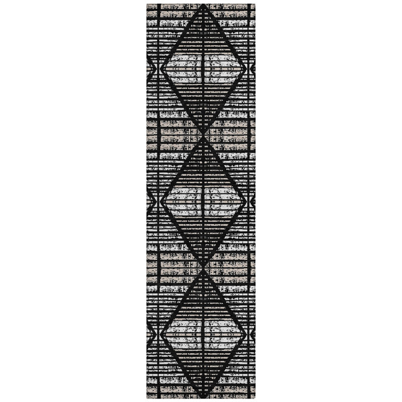 Machine Washable Indoor/Outdoor Chantille ACN2672 Geometric Rug, 2'3" x 7'6" Runner, Paprika