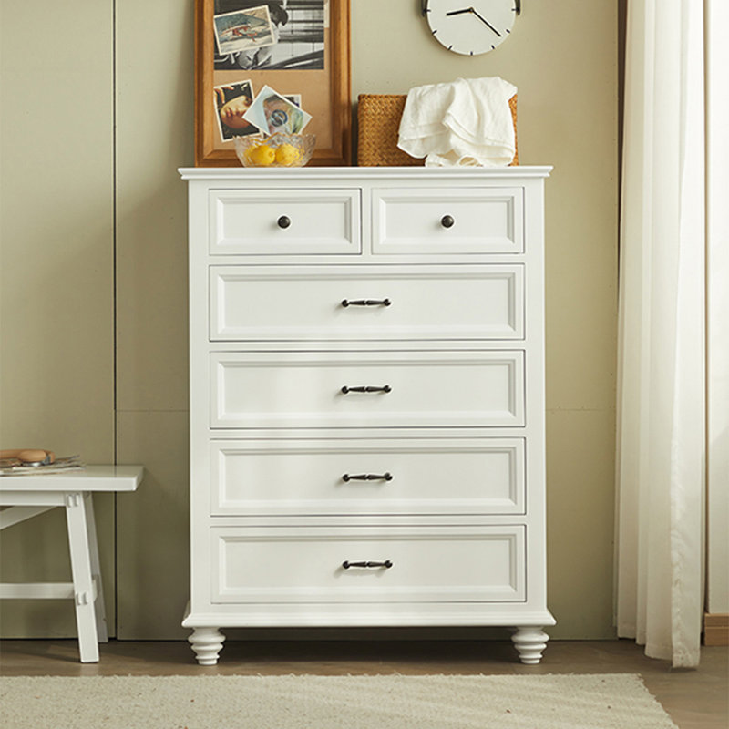 White Solid Wood Accent Cabinet