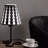 16" Traci Black Geometric Metal Table Lamp