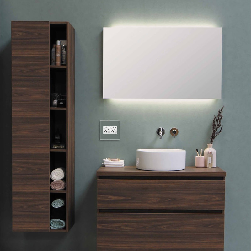 Adorne® Wall Plate, Custom with White Trim