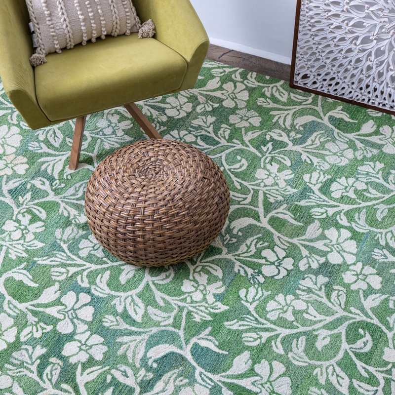 Camellia Hand Tufted Indoor/Outdoor Rug, Round 7'