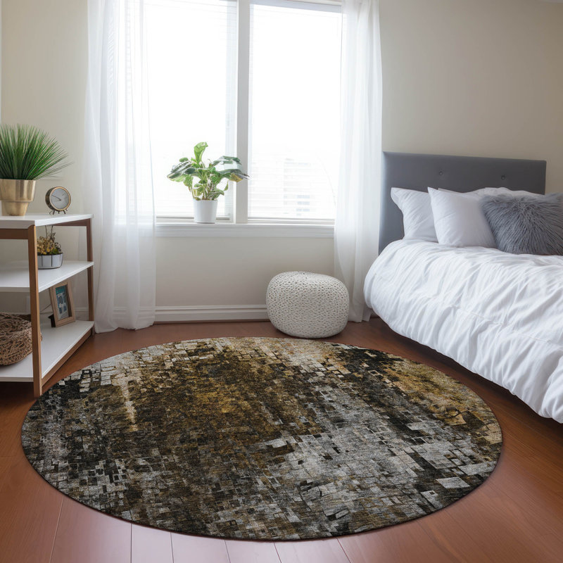 Tapis intérieur / extérieur Fayme, Rond 8 pi