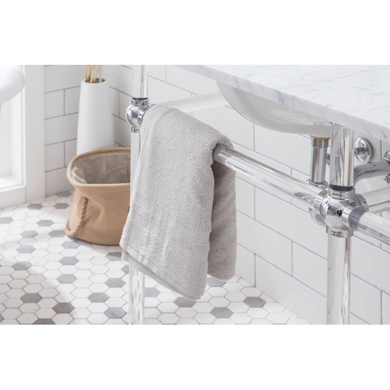 Meuble-lavabo ovale en pierre 60 po avec trop-plein Greyleigh Copeland, Chrome chrome, Laiton satiné