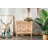 Chariel 3-Drawer Wooden and Natural Rattan Dresser