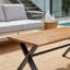 Table basse d'extérieur en bois d'acacia